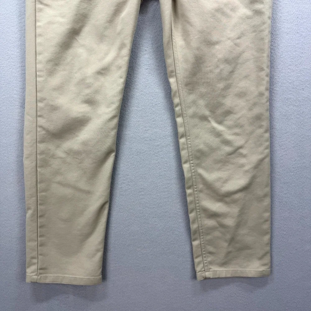 Perry Ellis 5-Pockets Pants Mens 34x28* Beige Performance Golf Straight Tech‎